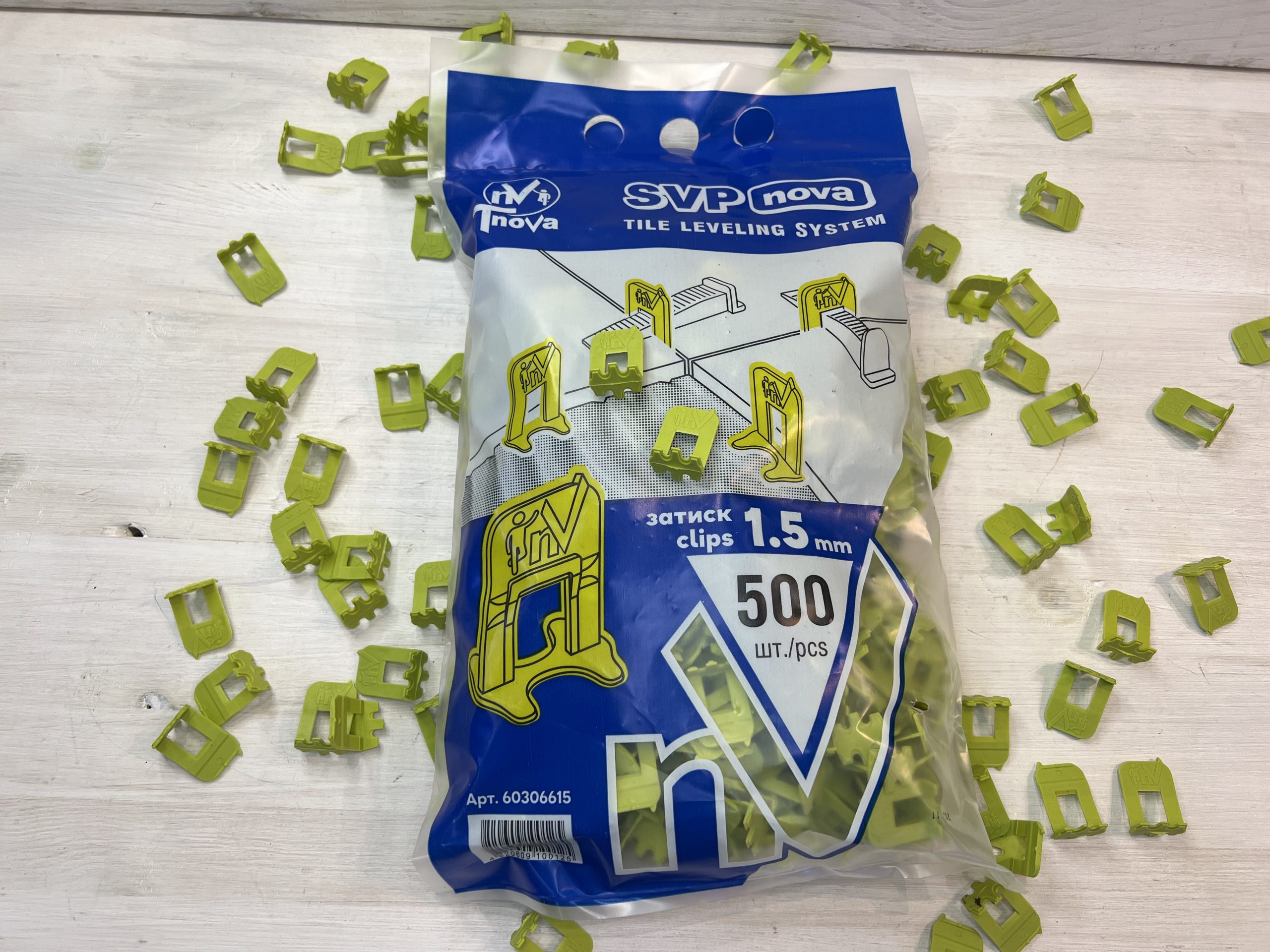 АКЦІЯ!!! Система вирівнювання плитки СВП NOVA - 200 клинів + 500 зажимів 1,5мм + 1 пластиковий інструмент - Зображення 3