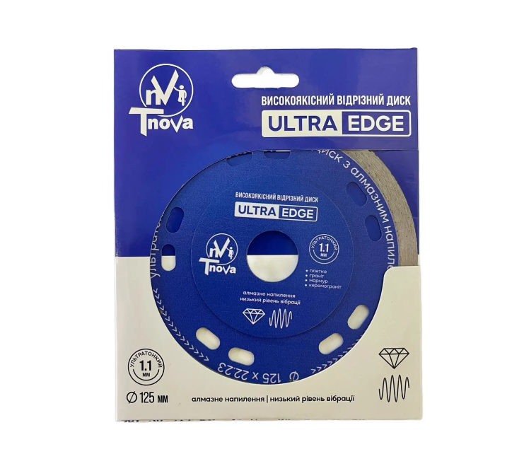 Високоякісний відрізний диск T-nova ULTRA EDGE 125 мм (діамантове напилення, ультратонкий 1,1 мм) - Зображення 2